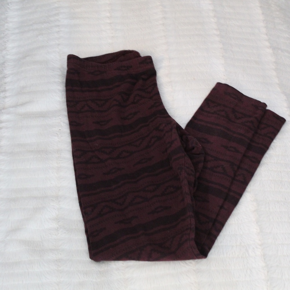 Old navy leggings maroon & black